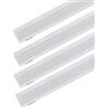 A2ZWORLD 8 Metri di Profilato Alluminio Per Striscia Led, Completo Di Copertura Tappi e Gancio, 4 Kit da 2 Metri Angolare 45° Interno 12.1mm (19X19mm)