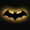 Namofactur Lampada da parete a pipistrello Batman - Luce notturna decorativa - Per soggiorno, camera dei bambini - Legno MDF - Funziona a pile