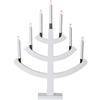 Star Trading 'Star 219 - 30, Candelabro a Gillian, 7 luci, Legno, Bianco, 4.9 x 6.4 x 9.0 cm