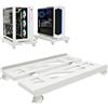 SZKKQKJ Supporto per PC per PC Tower, Supporto CPU Mobile, Supporto CPU Universale con 4 Ruote, Supporto per Computer Desktop, Studenti, Casa, Carrello CPU Sotto la Scrivania per Gamer Office -Bianco