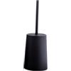 WildOath Set di scopino per WC con supporto, setole in silicone con manico lungo, pulizia a 360°, antigraffio per porcellana, design facile da risciacquare, base in plastica resistente, spazzola igienica per