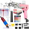 BESGEER 2 in 1 Tufting Gun Kit Completo per tappeti per principianti(Rosa)