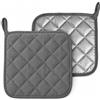 Fanmuran Presine da Cucina in Cotone Accessori per Cucina Pentole Forno Resistente al Calore Lavabile Grande Set di 2pz (Grigio Scuro)