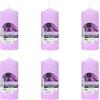 Etrexonline Set 6 Candele Profumate Colore Lilla, Candela Profumate Lavanda 110x47mm Durata 25 ore