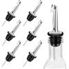 Gimars 6pcs Tappi Dosatori per Olio in Acciaio Inox,Tappi per Bottiglie di Vetro,Beccucci con Coperchio per Bottiglie di Liquore Olio Vino Cocktail,Beccuccio Dispenser Versatori Dosatore di Bottiglie