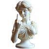Generic Statua della dea viennese, decorazione in resina in stile Venere, statua con dito medio, divertente statuetta in miniatura, busto classico della testa, scultura mitologia viennese per soggiorno