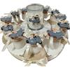 Sindy Bomboniere Torta bomboniere matrimonio candele profumate tema viaggio magneti sposi confetti inclusi (12 fette)