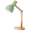 himmel Lampada da tavolo,Lampada da tavolo in legno regolabile,Lampada da scrivania per bambini per camera da letto, soggiorno, attacco E27 lettura accanto alla lampada (verde)