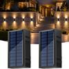 Alinana Luce Solare LED Esterno, Luci da Esterno Giardino Solari Up & Down | Alinana 2 Pezzi Lampade Solari Decorative IP65 per Recinzioni, Patio, Garage e Giardino (Bianco Caldo/Bianco Freddo)