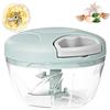 MEEQIAO Tritatutto Manuale, 520ml, per Cipolla Insalata, Pesto, prezzemolo, di Patate, salame/Lavatrice a Tagliare Noci, Vaniglia, Alimenti per Bambino (Verde)
