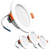 LED ATOMANT 4x Downlight LED Incasso Foro 75-90mm 4W Bianco Freddo | Diametro 95mm, 6500K, 200 lumen, Collegamento diretto a 220V