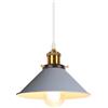 iDEGU Retrò Lampada a Sospensione 22cm Lampada da Soffitto Vintage in Metallo E27 Lampadario a Sospensione Moderno Stile Scandinavo Plafoniera per Cucina Soggiorno Caffè Cameretta (Grigio)