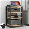Generic Mobiletto Audio/Video su Ruote, Supporto per TV, Supporto per Altoparlanti, Supporto per Console di Gioco, Porta Dvd a 3/4/5/6 Ripiani, Mobile TV, Torre TV, con Ripiani Regolabili, Adatto PE