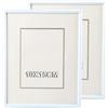 Etrexonline Cornice Bianco 10x15cm Con Pannello in Vetro, Cornice per Foto in PVC Stile Semplice per Tavolo e Parete - Confezione da 2 pezzi