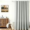 Lerores Tenda da doccia da 100 x 180 cm, grigio chiaro, orlo pesante, antimuffa, in tessuto di poliestere, impermeabile, lavabile, per bagno, vasca da bagno, con 7 anelli