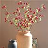 BestAlice 6 rami artificiali di melograno, 65 cm rami di melograno finti con 15 piccoli frutti, piante vegetali di simulazione per decorazioni fai da te, rosso