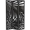ML DESIGN modern living ML-Design Paravento Pieghevole 3 Pannelli Sapporo in Legno Nero 170x121 cm Schermo Separatore Autoportante per Interni, Divisorio Stanza, Separé Decorativo Camera da Letto, Soggiorno o Ufficio