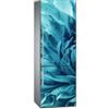 Oedim Vinile per frigorifero Fiore blu turchese 185 x 60 cm | Adesivo resistente ed economico | Adesivo decorativo dal design elegante
