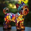 Generico Dog Series Art Night Light,Cute Pet Dogs Themed LED Table Lamps,Stained Resin French Bulldog Tabletop Night Light,Fun Gift for Dog Lovers,Vintage Animal Home Decor