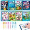 Seloxmcs 8 Pezzi Magic Water Coloring Book, Libri ad Acqua Bambini Drawing Libro da Colorare Doodle con Pen Penna Magica di Pittura per Riutilizzabile Magico Disegno Istruzione Educativo