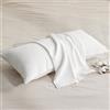 BEDSURE Federe Cuscini 50x70 Cotone - Set da 2, Oeko-TEX, Bianco
