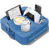 Heyife Portabicchieri per Divano con Supporto Tablet a L, Vassoio Porta Tazza da Divano per iPad, Kindle, Switch e Smartphone, Cuscino Organizer Antiscivolo per Divano e Letto, Accessorio per Divano, Blu