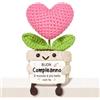 Giftasy Regalo Donna Compleanno, Regalo Amica - Cuore All'Uncinetto