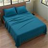 Generico Completo Letto Una Piazza e Mezza Francese (140x200) Lenzuola in Microfibra Anallergica, Manifattura Made in Italy, Set Completo 4 Pezzi con 2 Federe Cuscini Incluse, Bed Sheets (Oceano)