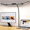 EppieBasic Lampada da Scrivania LED 24W Dimmerabile, Tre Teste con Morsetto