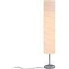 vidaXL Lampada da Pavimento con Supporto 121cm Bianca E27