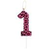 mciskin Candele di compleanno leopardo, decorazioni per torte leopardate, candele rosa per il primo compleanno del ghepardo 1, decorazioni per il primo compleanno delle ragazze del ghepardo, tema leopardo per