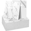 OJTOJT - Piastrelle da parete autoadesive, 22 pezzi, 30 x 30 cm, impermeabili e resistenti allo sporco, tagliabili fai da te, diversi colori per bagno, cucina, soggiorno (Bianco Carrara)