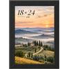 Etrexonline Cornice Foto Nere 18x24cm con Pannello in Vetro, Cornice Legno Foto per Tavolo e Parete