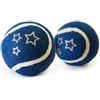Pet Brands Confezione da 2 palline da tennis per cani, palline da lancio e recupero a forma di stella dorata, 6,5 cm di diametro
