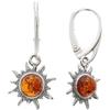 Artisana-Schmuck Artisana Schmuck - Orecchini moderni Sole con ambra incastonati in argento sterling 925/000 di Artisana Schmuck