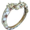 Animal Bracelet-Sindary Jewelry Unique - Bracciale rigido con giraffa e cristalli austriaci trasparenti, 7.8 inch, Cristallo