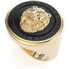 GUESS Anello Leone Re in acciaio dorato - JUMR01315YGYB