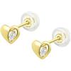 TIME ROAD Orecchini Donna HIN00148 Oro 9K (375) | Leggeri, Comodi e Resistenti, Chiusura Sicura a Pressione, Orecchini Dorati Donna