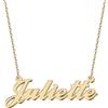 UMAGICBOX Collana Personalizzata con Nome - In Acciaio Inox 316, Placcato Oro 18K, Artigianale, 14 Stili di Caratteri e 4 Colori a Scelta - Imballaggio Elegante, Nessuna pietra preziosa