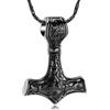 AIWENXI Thor's hammer cremazione gioielli uomo urna collana donna nodo celtico nordico vichingo commemorativo umano/animale domestico ciondolo cenere collana lucchetto souvenir gioielli, 100