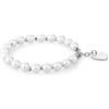 Sagapo SHAC4 S'AGAPÒ HAPPY BRACCIALE PER CHARMS CON PERLE BIANCHE