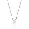 Aka Gioielli® - Collana con Iniziale in Argento Sterling 925, Ciondolo con Lettera dell'Alfabeto dalla A alla Z
