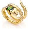 UNOAERRE Anello Donna in Bronzo placcato oro giallo a spirale a forma di serpente dorato