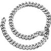 LGXLGX Collana Hip Hop da Uomo - Acciaio Inossidabile, Catena Cubana Regolabile con Coda a Miami for Rapper(15mm_20 inch/51cm)