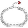 Brosway Bracciale Donna, Bracciale Tennis in Acciaio con Simbolo Cuore | Collezione Desideri - BEI066