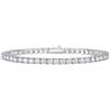 LOEXZAH Moissanite Bracciale tennis da donna placcato oro bianco diamante bracciale tennis braccialetti da sposa per regalo di nozze gioielli con diamanti, 7.5in, Pietra, Moissanite