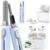 Inesore Multi Cleaning Kit for AirPods & All Earbuds (Sky Blue) | 3-in-1 Design with Brush, Sponge & Metal Tip, Earbuds Cleaner, Phone Ports Cleaner, Electronic Device Cleaning Tool