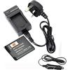 DSTE® DMW-BCL7 - Batteria ricaricabile agli ioni di litio + adattatore di ricarica da viaggio e da auto DC144U per Panasonic Lumix DMC-F5 DMC-FH10 DMC-FS50 DMC-SZ3 DMC-SZ3GK DMC-SZ9 DMC-XS1 DMC-XS3