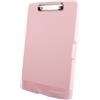 ASelected Portablocco con contenitore, portablocco A4 con portapenne, portablocco in plastica con scomparto, resistente, per scuola, ufficio, personale medico, apertura laterale (rosa)