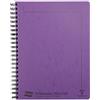 Clairefontaine Europa Notemaker 482/1131Z - Taccuino con rilegatura laterale (120 pagine), formato A4+, carta pergamena spazzolata 90 g/m², fogli microperforati, righe a righe, colore: lilla